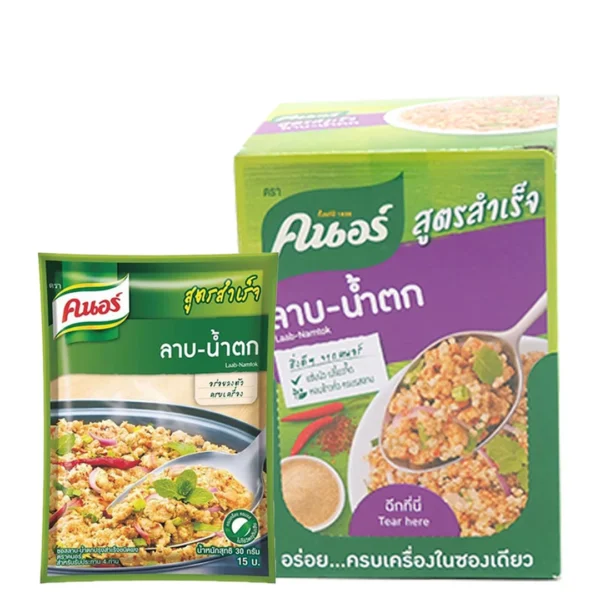 คนอร์ สูตรสําเร็จ ซอสลาบ-น้ําตกปรุงสําเร็จชนิดผง 30 ก. x 12