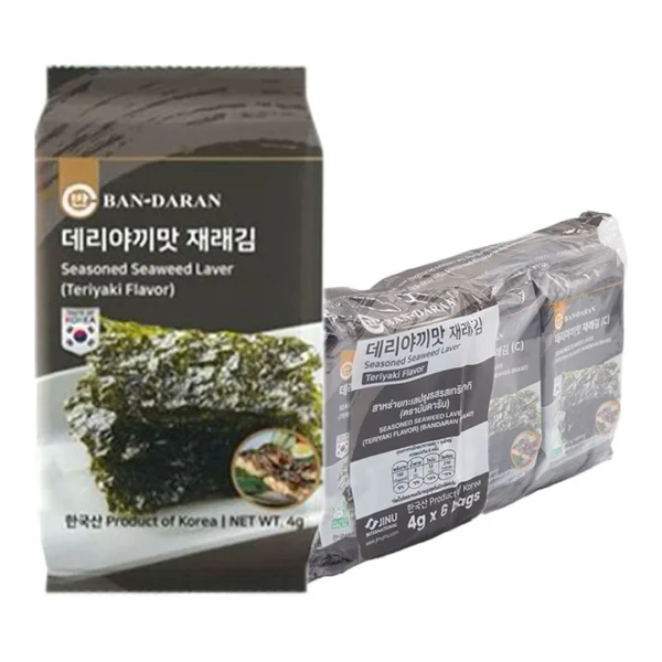 seasoning-1514 บันดารัน สาหร่ายทะเลปรุงรส เทริยากิ 4 ก. 6 ซอง