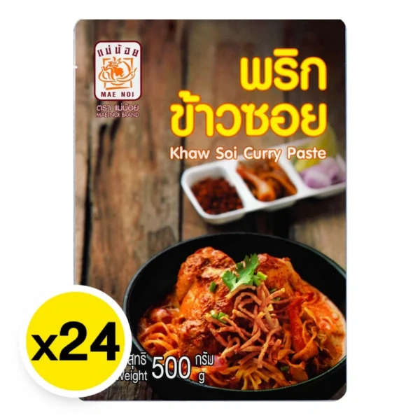 แม่น้อย พริกข้าวซอย 500 กรัม x 24 ซอง