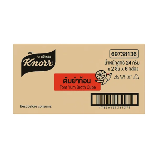 seasoning-1722 คนอร์ ซุปก้อน รสต้มยํา24กX144X1ลัง