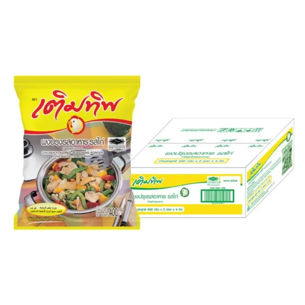 เติมทิพ ผงปรุงรส รสไก่ 400 ก. x 20