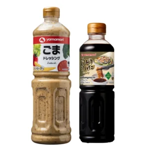 seasoning-1734 ยามาโมริ น้ําสลัดงาคั่ว สูตรไม่ใส่ผงชูรส 1 ล. ฟรี ซอสจิ้มหมูกระทะ 200 มล.