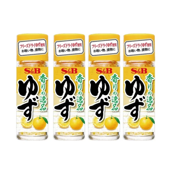 seasoning-1738 เอส แอนด์ บี ส้มยูซุญี่ปุ่น ฟรีซดรายแห้ง สําหรับปรุงอาหารและขนม (ผลิตในประเทศญี่ปุ่น) ขนาด 4.5 กรัม x 4 ขวด