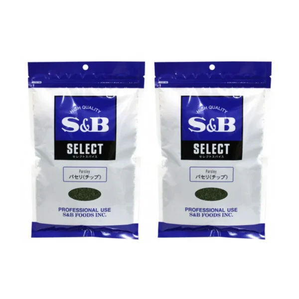 seasoning-1745 เอส แอนด์ บี พาสลีย์แห้ง ซีเล็ค พาสลีย์ เฟลค สําหรับพาสต้า สปาเก็ตตี้ สลัด พิซซ่า มันบด สตูว์ (ผลิตในประเทศญี่ปุ่น) ขนาด 100 กรัม x 2 ถุง