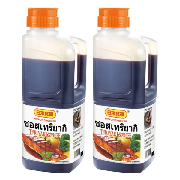 seasoning-1766 นิฮอน โชเคน ซอสเทริยากิ สูตรซีอิ๊วญี่ปุ่น ไวน์ข้าวหวาน และน้ําตาลทรายแดง ผลิตในประเทศญี่ปุ่น ขนาด 2 กก. x 2