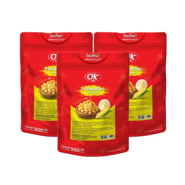 seasoning-1798 โอเค ผงเขย่า รสข้าวโพดป๊อบ 500 ก. X3