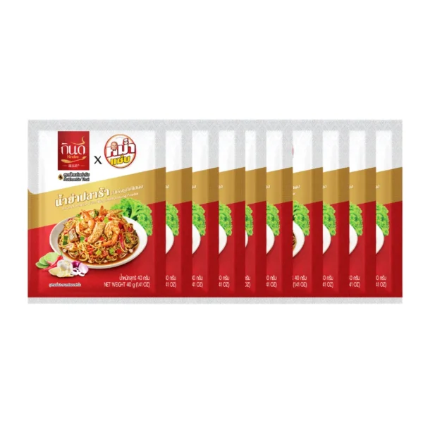 seasoning-1803 กินดี ผงน้ํายําปลาร้า 40 ก. x10