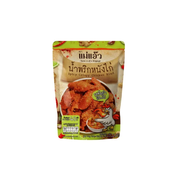 seasoning-1834 แม่แอ๊ว น้ําพริกหนังไก่ รสต้มยํา 40ก.