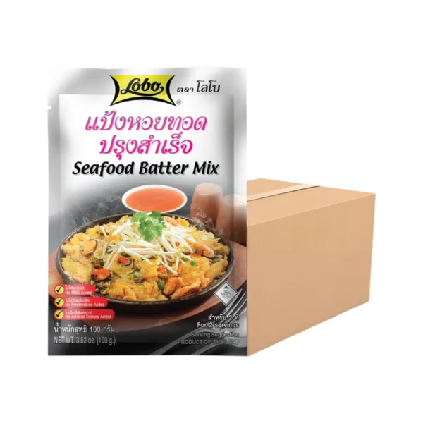 seasoning-1839 โลโบ แป้งหอยทอดปรุงสําเร็จ ขนาด 100 กรัม (120 ซอง)