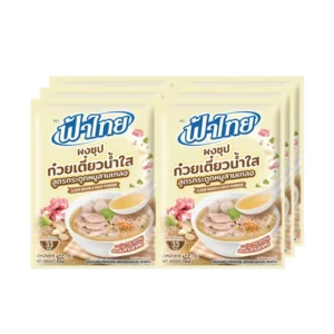 ฟ้าไทย ผงซุปก๋วยเตี๋ยวน้ําใสสูตรกระดูกหมูสามเกลอ 165 ก. x 6