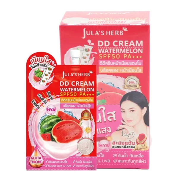 จุฬาเฮิร์บ ดีดี ครีม วอเตอร์เมลอน SPF50 PA+++ 8 มล. X 6