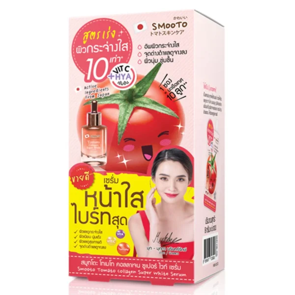 skin-care-makeup-0074 สมูทโตะ โทเมโท คอลลาเจน ซูเปอร์ ไวท์ เซรั่ม 8 ก. x 6