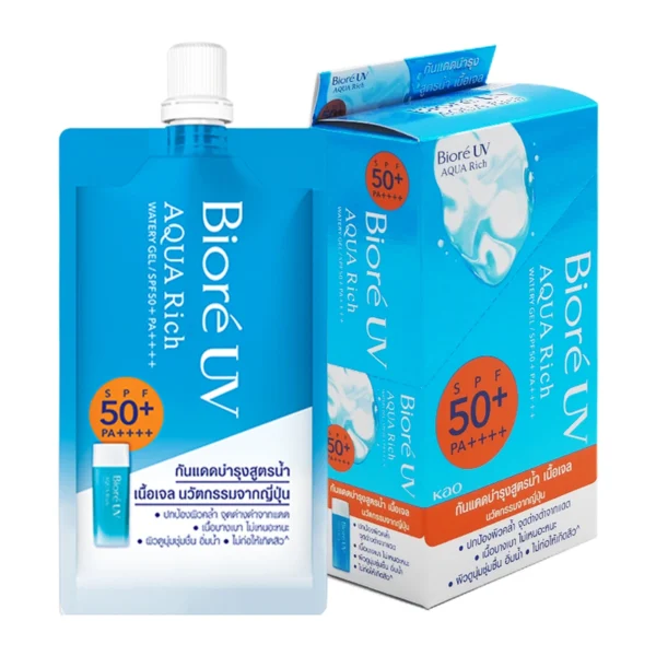skin-care-makeup-0082 บิโอเร ยูวี อะควาริช วอเตอร์รี่ เจลกันแดด SPF50+ 7 มล. 6 ซอง