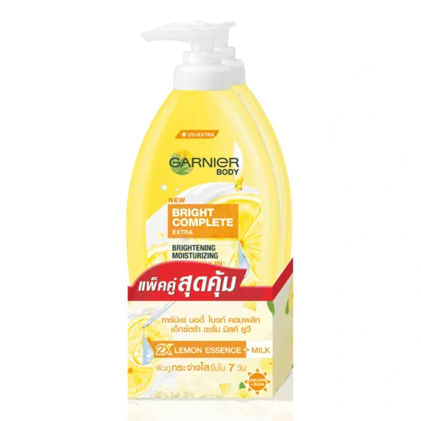 skin-care-makeup-0116 การ์นิเย่ ไลท์ ไวท์เทนนิ่ง มอยซ์เจอไรซิ่ง มิลค์ โลชั่น 400 มล. x 1+1