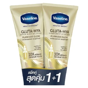 skin-care-makeup-0138 วาสลีน กลูต้า-ไฮยา ฟลอเลส โกลว์ โลชั่นบํารุงผิวกาย 300 มล. x 1+1