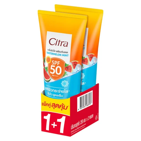 skin-care-makeup-0198 ซิตร้า โลชั่น วอเตอร์เมลอน มิ้นท์ เอสพีเอฟ50 250 มล. x 1+1