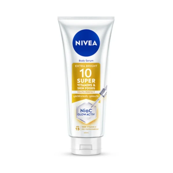 skin-care-makeup-0301 นีเวีย บอดี้ เซรั่ม เอ็กซ์ตร้า ไบรท์ 10 ซูเปอร์ วิตามิน แอนด์ สกิน ฟู้ด ยูธ เพอร์เฟค 300 มล.