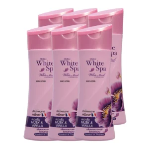 skin-care-makeup-0310 มิสทิน ไวท์ สปา ไวท์ มัคส์ ยูวี ไวท์เทนนิ่ง โลชั่น 200มล. x6