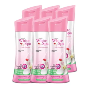 skin-care-makeup-0323 มิสทิน ไวท์ สปา โกลว์ เรเดียนซ์ โลชั่น 200มล.x6