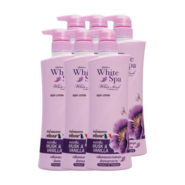 skin-care-makeup-0334 มิสทิน ไวท์ สปา ไวท์ มัคส์ ยูวี ไวท์เทนนิ่ง โลชั่น 400มล. x6