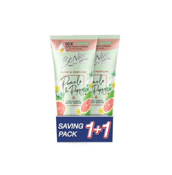 skin-care-makeup-0346 BeNice บีไนซ์ โลชั่นน้ําหอม โกลว์ แอนด์ เพอร์ฟูม 300+300มล. ,กลิ่นหอมฟุ้ง 24 ชม. เหมือนฉีดน้ําหอม รีเซ็ตผิวสวย จนคุณสัมผัสได้