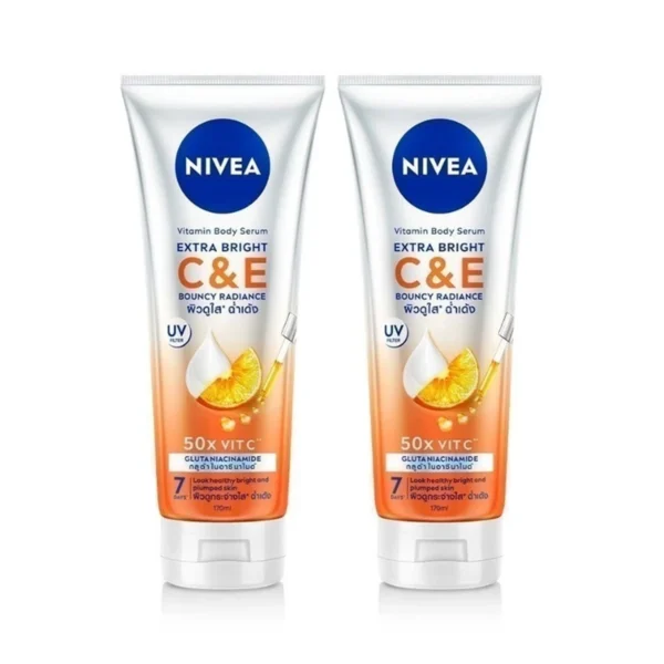 skin-care-makeup-0400 นีเวีย วิตามิน บอดี้ เซรั่ม เอ็กซ์ตร้า ไบรท์ ซี แอนด์ อี 170 มล. 2 ชิ้น