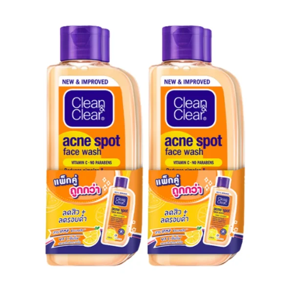 skin-care-makeup-0448 คลีน แอนด์ เคลียร์ แอคเน่ สปอต เฟส วอช 100 มล. แพ็กคู่ x 2