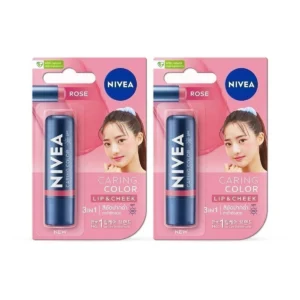 skin-care-makeup-0476 นีเวีย แคร์ริ่ง คัลเลอร์ โรส ลิป แคร์ เอสพีเอฟ 30 4.8 ก. 2 ชิ้น