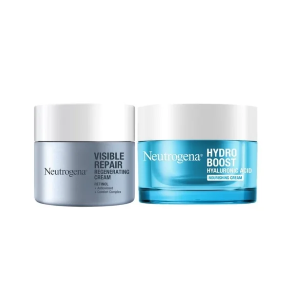 skin-care-makeup-0508 นูโทรจีนา วิซิเบิล รีแพร์ 50 ก. รีเจเนเรติ้ง ครีม+ นูโทรจีนา เจลซ่อมผิว ไฮโดร บูสท์ นูริชชิ่ง เจล ครีม x 2