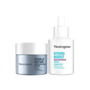 skin-care-makeup-0562 นูโทรจีนา วิซิเบิล รีแพร์ รีเจเนเรติ้ง ครีม 50 ก.+ นูโทรจีนา ไฮโดร บูสท์ ไนอะซินาไมด์ เซรั่ม 30 มล. x 2