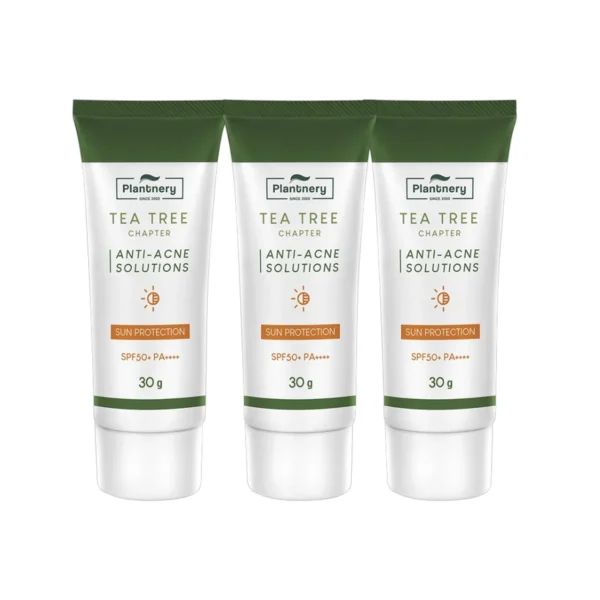 [แพ็คX3] Plantnery Tea Tree Sunscreen Acne Oil Control SPF 50+ PA++++ 30 g