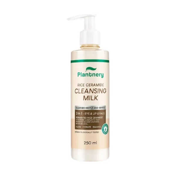 skin-care-makeup-0705 Plantnery Rice Ceramide Cleansing Milk 250ml คลีนซิ่งมิลค์ เซราไมด์นมข้าวเกาหลีล้างหน้า ถนอมผิว ไม่ต้องใช้สําลี