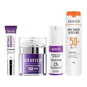Gravich เซตผิวกลาสสกิน เลือนริ้วรอย ผิวหมองคล้ํา Max Retinal New Gen Serum, MOISTURIZER RETINOID CREAM, Eye Cream , Invi