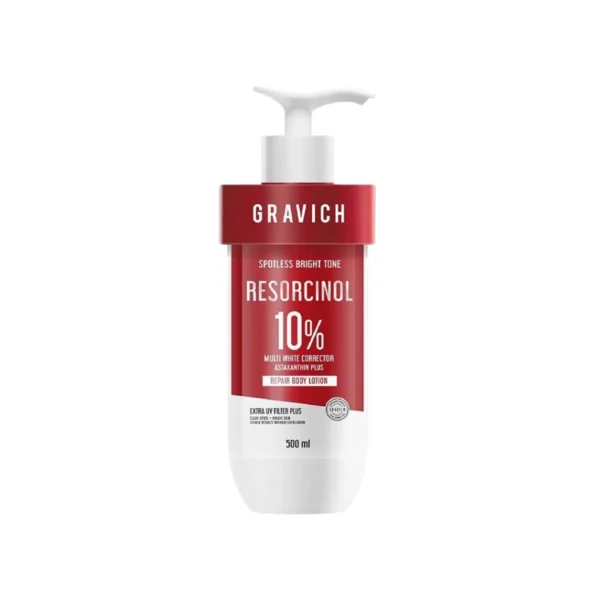 skin-care-makeup-0734 Gravich Resorcinol Spotless Repair Body Lotion 200/ 500 ml เผยผิวกระจ่างใสอย่างมั่นใจ ด้วยโลชั่นบํารุงผิวกายสูตรเข้มข้น 500 ml.