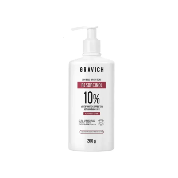 skin-care-makeup-0747 Gravich Resorcinol Spotless Repair Body Lotion 200/ 500 ml เผยผิวกระจ่างใสอย่างมั่นใจ ด้วยโลชั่นบํารุงผิวกายสูตรเข้มข้น 200 g.