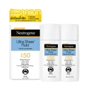 skin-care-makeup-0757 นูโทรจีนา อัลตร้า เชียร์ ฟลูอิด เฟเชียล ซันสกรีน เอสพีเอฟ 50 40 มล. x 2