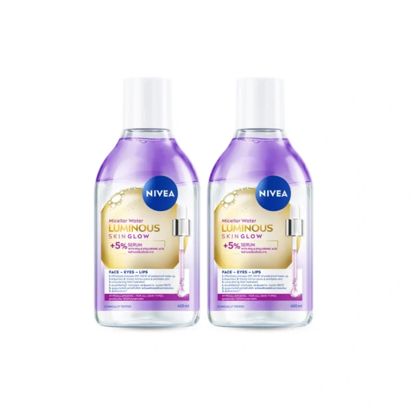 skin-care-makeup-0859 นีเวีย ลูมินัส สกิน โกลว์ ไมเซล่า วอเตอร์ 400 มล. NIVEA 2 ชิ้น