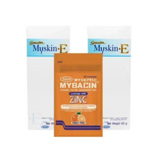 skin-care-makeup-0865 myskin-e 60g ครีมบํารุงผิว+เม็ดอมซิงค์รส Apple 10 เม็ด 1ซอง Promotion 1 แถม 2