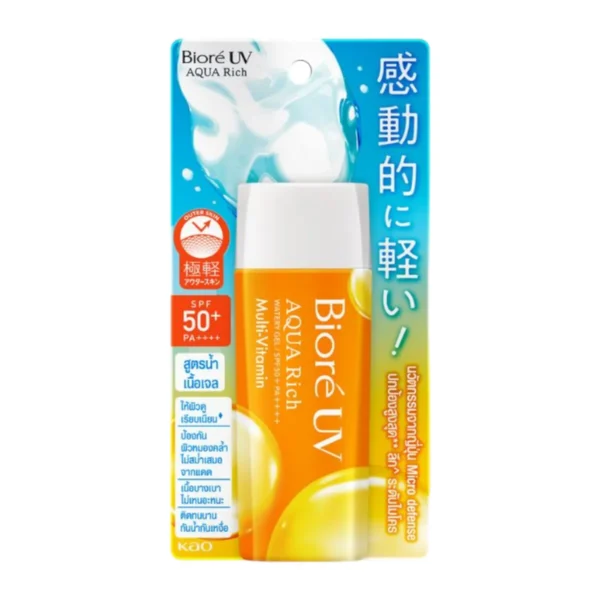 skin-care-makeup-0966 บิโอเร ยูวี อะควา ริช วอเตอร์รี เจล มัลติ วิตามิน เอสพีเอฟ50+ พีเอ++++ 90 มล.