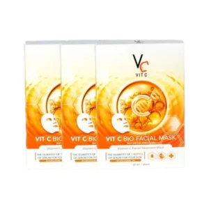 Ratcha Vit C Bio Facial Mask มาส์กวิตซีน้องฉัตร 33ml. สูตรสีส้ม 3 กล่อง