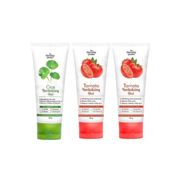skin-care-makeup-1036 The Charming Garden Gel SET เจลใบบัวบก+เจลมะเขือเทศ 50+50g. เจลใบบัวบก 1 หลอด,เจลมะเขือเทศ 2 หลอด