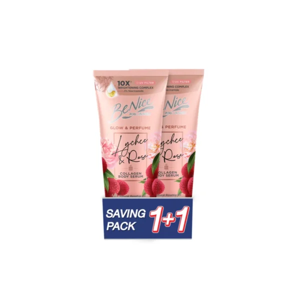 BeNice บีไนซ์ โลชั่นน้ําหอม โกลว์ แอนด์ เพอร์ฟูม 300+300 มล.