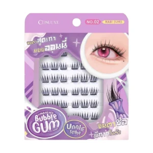 skin-care-makeup-1089 COSLUXE Winky Eyes Bubble Gum Eyelashes ขนตาปลอมจับช่อ สไตล์เกาหลี Unnie Style มีกาวในตัว ติดง่าย NO.02 NABI