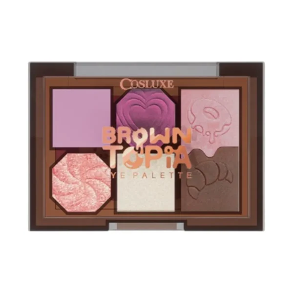skin-care-makeup-1092 COSLUXE Browntopia Eye Palette พาเลทอายแชโดว์ 4 หลุม โทนน้ําตาลธรรมชาติ ติดทน แต่งตา Everyday Look RUBY CHOCO CAKE