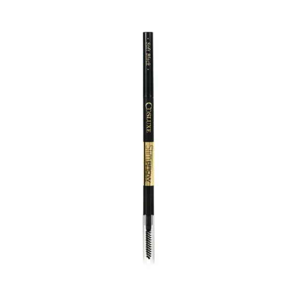 skin-care-makeup-1107 COSLUXE Slimbrow Pencil คอสลุคส์ สลิมโบรว์ เพนซิล ( เครื่องสําอาง , ดินสอเขียนคิ้ว , ที่เขียวคิ้ว , เนื้อฝุ่น อัดแข็ง ) Soft Black