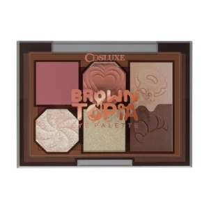 COSLUXE Browntopia Eye Palette พาเลทอายแชโดว์ 4 หลุม โทนน้ําตาลธรรมชาติ ติดทน แต่งตา Everyday Look PEACHY MACARON