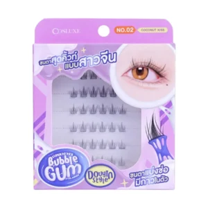 COSLUXE WINKY EYES BUBBLE GUM EYELASHES - DOUYIN STYLE ขนตาปลอม สไตล์ โต่วอิน NO.02 COCONUT KISS