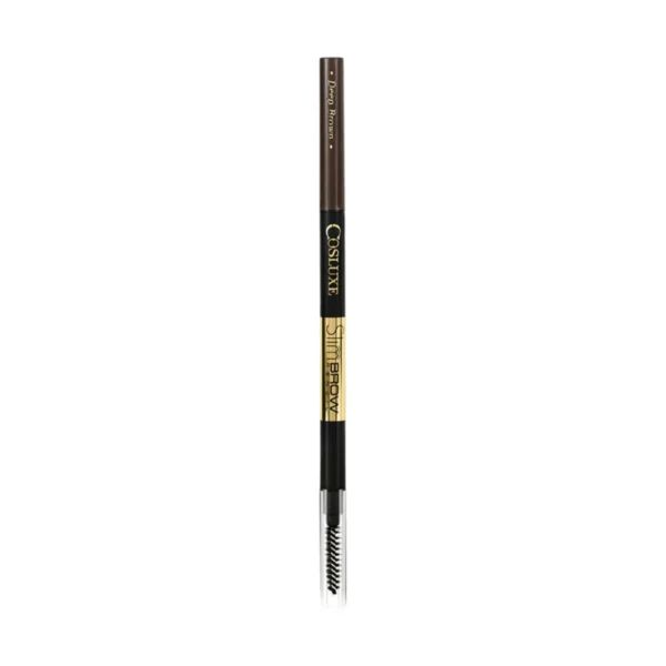 skin-care-makeup-1130 COSLUXE Slimbrow Pencil คอสลุคส์ สลิมโบรว์ เพนซิล ( เครื่องสําอาง , ดินสอเขียนคิ้ว , ที่เขียวคิ้ว , เนื้อฝุ่น อัดแข็ง ) Deep Brown