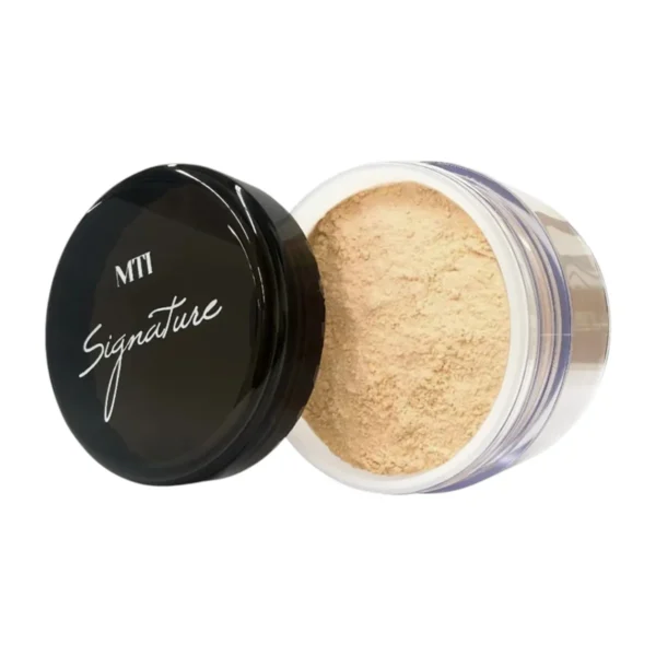 skin-care-makeup-1141 MTI Signature แป้งฝุ่นเนื้อละเอียด บางเบา ช่วยวับความมัน ขนาด 40 กรัม PDPZF W1 ไฮไลท์ความสว่าง