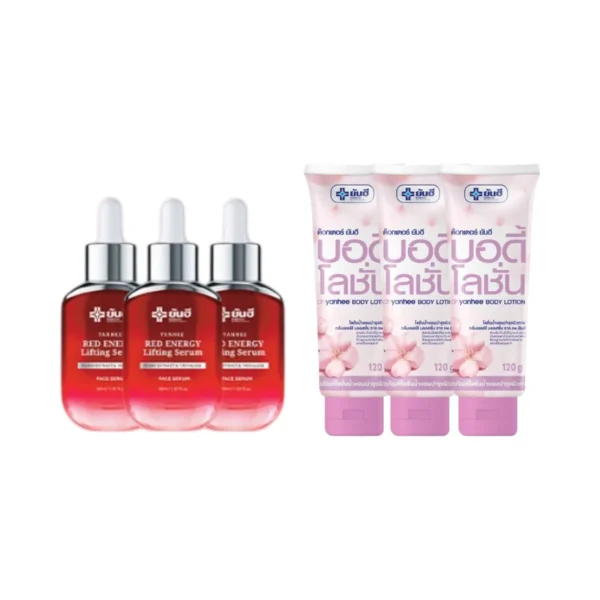 skin-care-makeup-1148 โปรโมชั่น Red3 แถม Lotion3 Yanhee Red Energy Lifting Serum เซรั่ม ลดเลือนริ้วรอย ผิวเรียบเนียนกระชับ